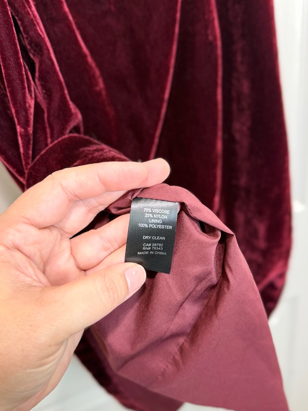 House of Harlow 1960 Burgundy Velvet Tie-Shoulder Mini Dress - Picture 8 of 8